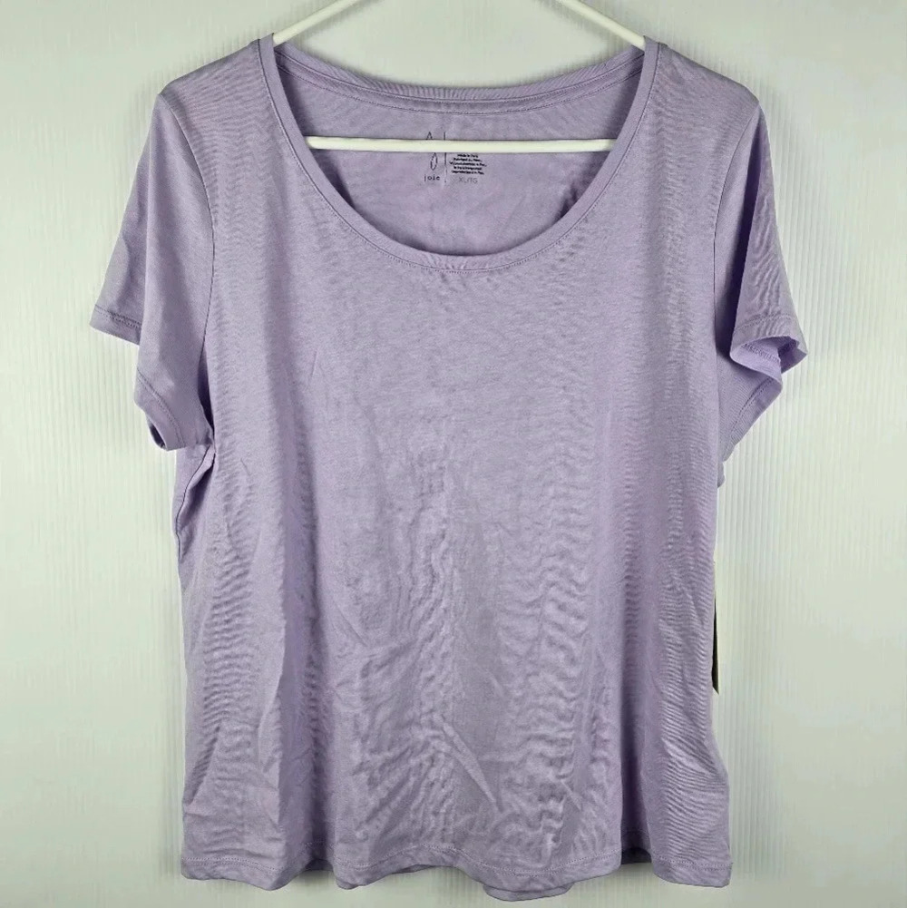 NWT Joie Women's Short Sleeve Lavendar Cotton Blend T-Shirt Size XL